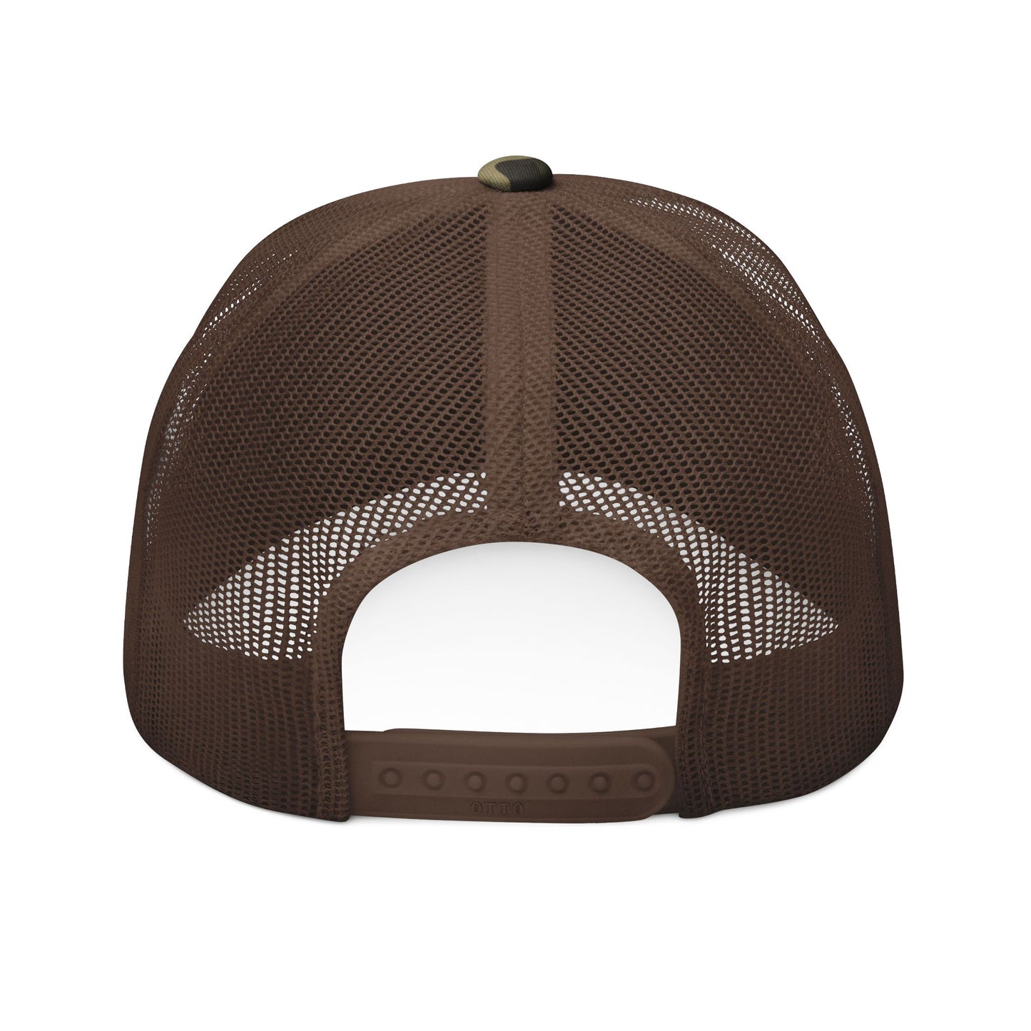 Camo Trucker Hat — Embroidered "Guns & Strong Tactical" Logo